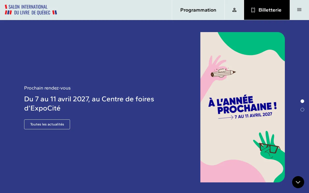 Capture d'écran de Salon international du livre de Québec