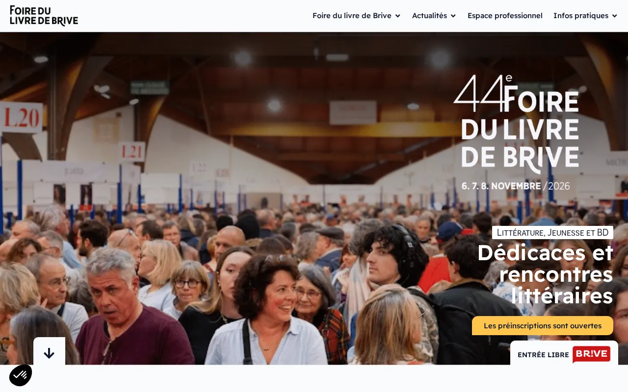 Capture d'écran de Foire du livre de Brive