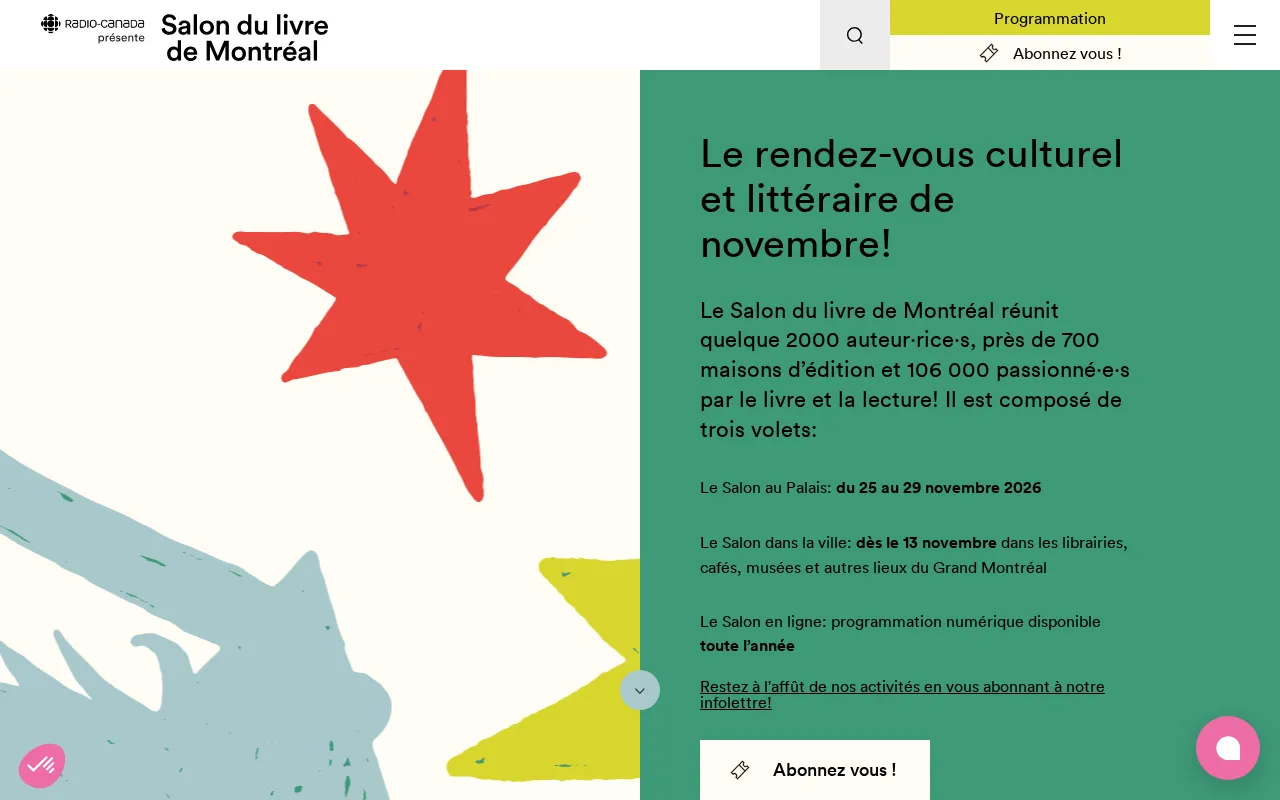 Capture d'écran de Salon du livre de Montréal
