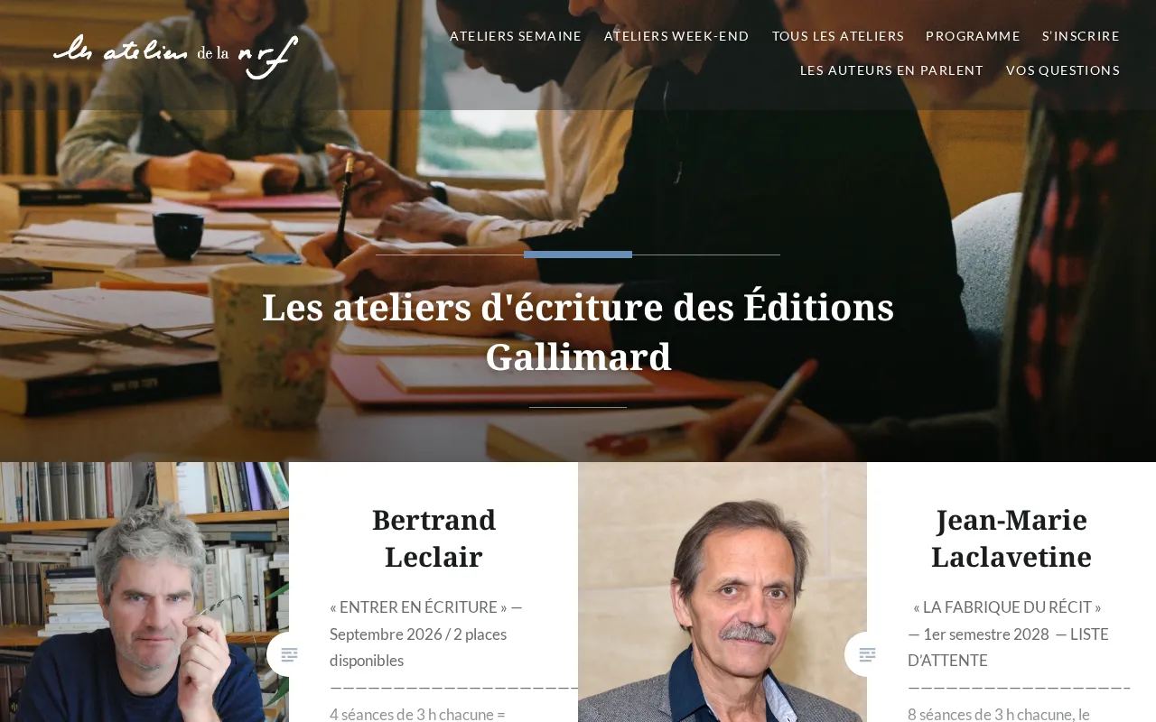 Capture d'écran de Les ateliers de la NRF