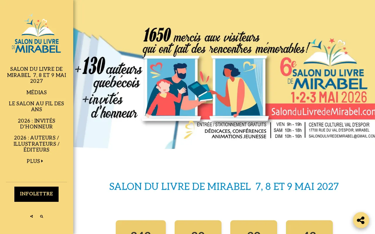 Capture d'écran de Salon du livre de Mirabel