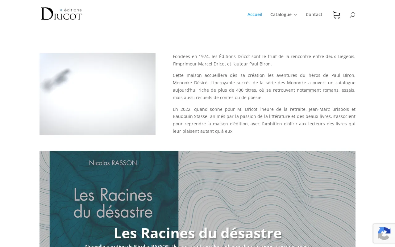 Capture d'écran de Éditions Dricot