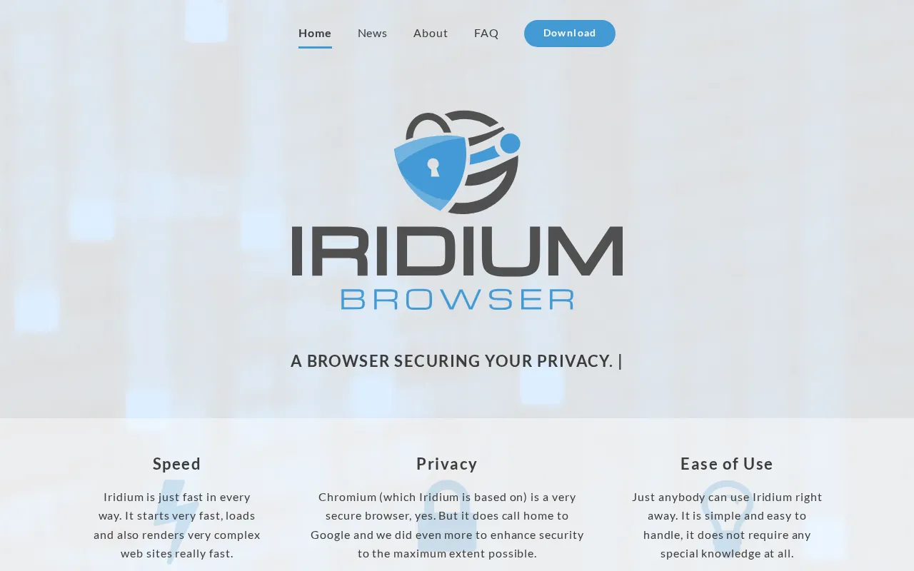 Capture d'écran de Iridium Browser