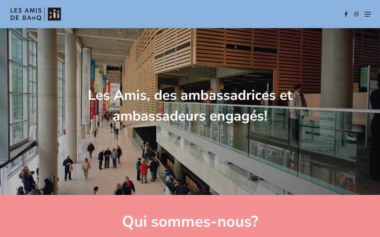 Capture d'écran de Les Amis de BANQ