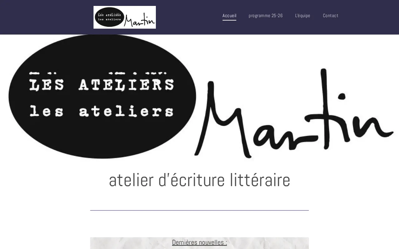 Capture d'écran de Les ateliers Martin