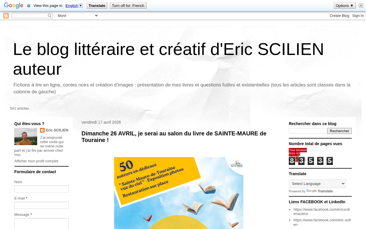 Capture d'écran de Eric SCILIEN