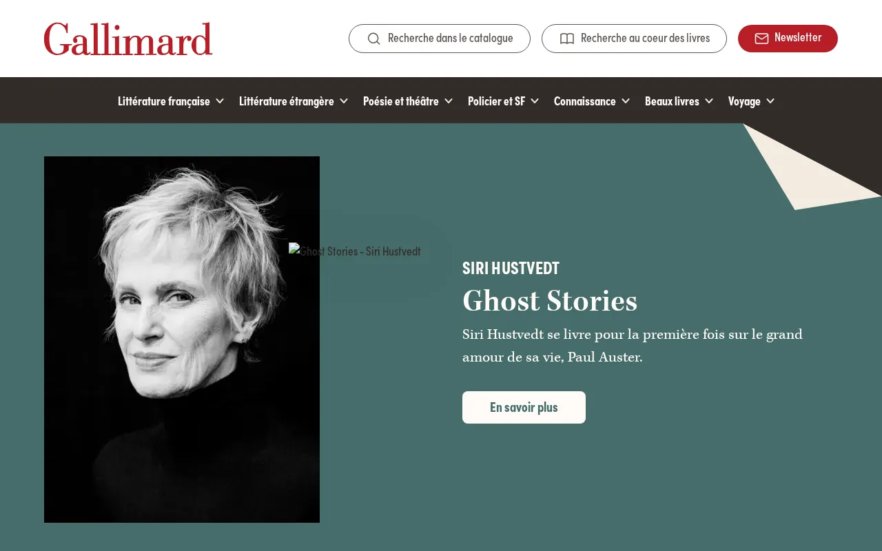 Capture d'écran de Gallimard