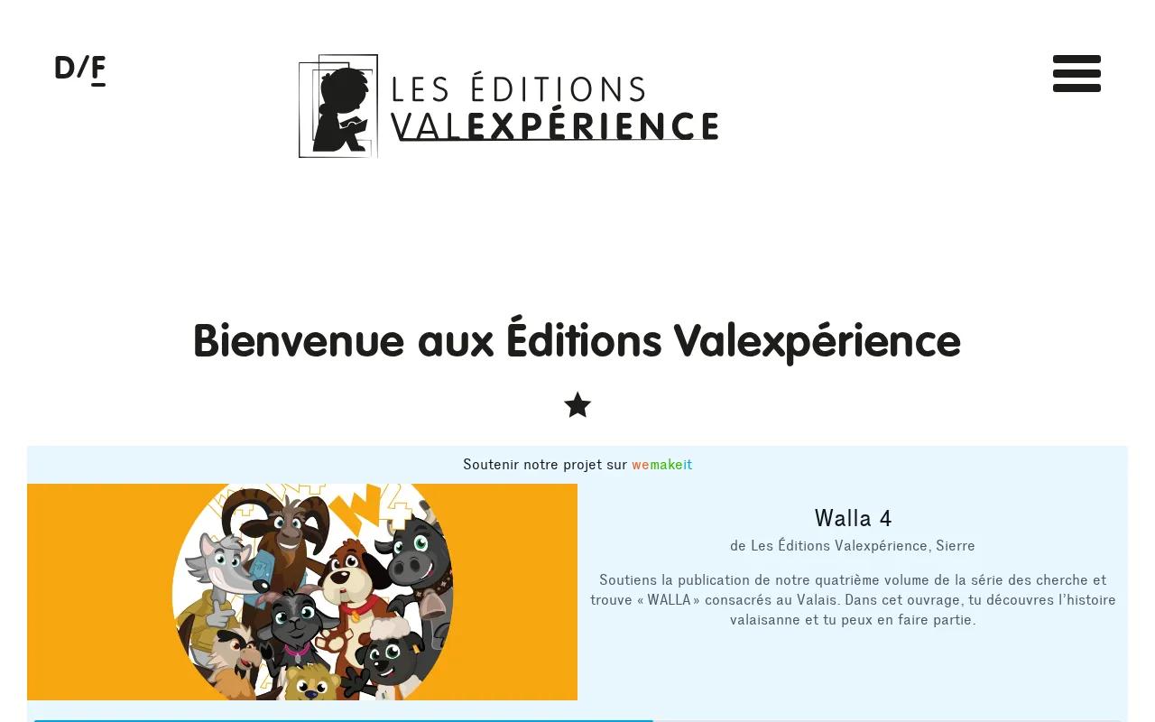 Capture d'écran de Les éditions Valexpérience