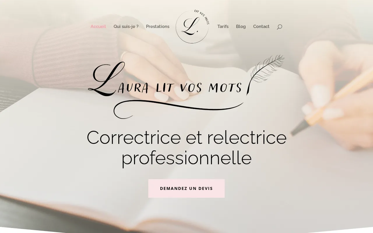 Capture d'écran de Laura lit vos mots