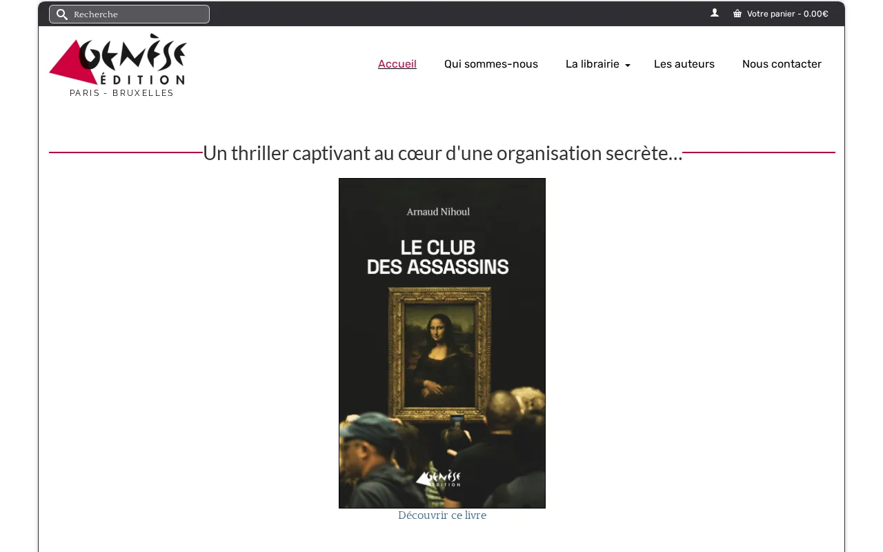 Capture d'écran de Genèse Édition