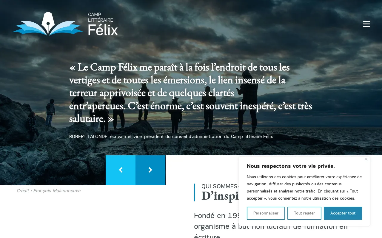Capture d'écran de Camp littéraire Félix